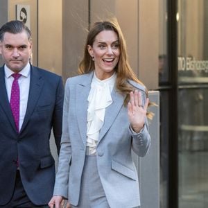Kate Middleton assiste au Sommet sur l'avenir du travail, organisé par la Royal Foundation et le groupe de travail des entreprises pour la petite enfance à la Salesforce Tower, dans la City de Londres, au Royaume-Uni, le 18 novembre 2025. © Thomas Krych/ZUMA Press Wire/Bestimage