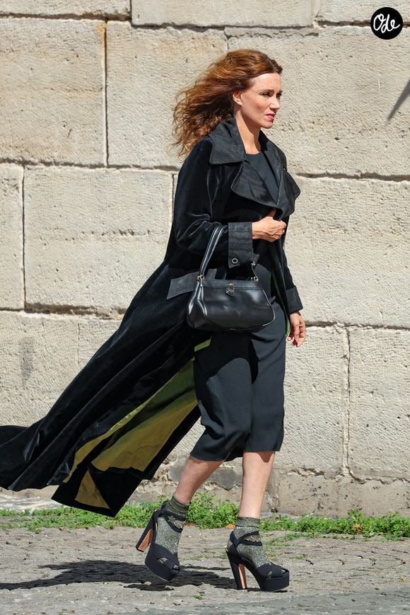 Marine Delterme - Arrivées aux obsèques de Mathilde Favier en l'église Saint-Sulpice à Paris le 31 aout 2026. © Dominique Jacovides-Cyril Moreau/Bestimage