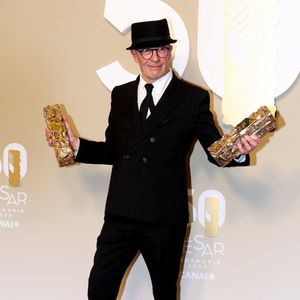 Jacques Audiard, (César meilleur film, meilleur réalisateur, meilleure adaptation pour Emilia Perez) - Photocall des lauréats (pressroom) de la 50ème cérémonie des César à l'Olympia à Paris le 28 février 2025

© Dominique Jacovides / Olivier Borde / Bestimage