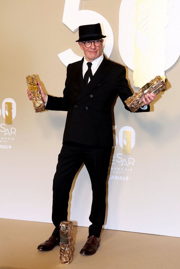 Jacques Audiard, (César meilleur film, meilleur réalisateur, meilleure adaptation pour Emilia Perez) - Photocall des lauréats (pressroom) de la 50ème cérémonie des César à l'Olympia à Paris le 28 février 2025

© Dominique Jacovides / Olivier Borde / Bestimage