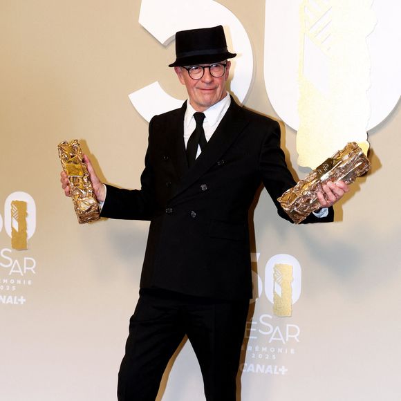 Jacques Audiard, (César meilleur film, meilleur réalisateur, meilleure adaptation pour Emilia Perez) - Photocall des lauréats (pressroom) de la 50ème cérémonie des César à l'Olympia à Paris le 28 février 2025

© Dominique Jacovides / Olivier Borde / Bestimage