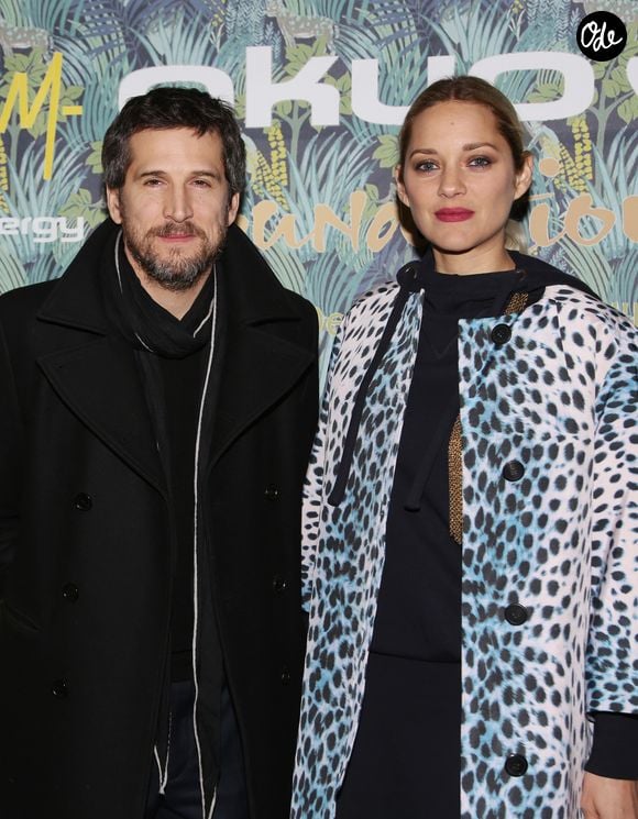 Guillaume Canet et sa compagne Marion Cotillard - Dîner de gala de la fondation Akuo suivi d’un concert privé de M.Chedid avec le collectif LAMOMALI au cabaret Lido, à Paris, France, le 17 janvier 2018.©Bestimage