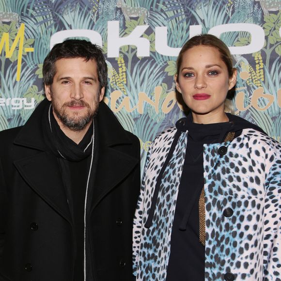 Guillaume Canet et sa compagne Marion Cotillard - Dîner de gala de la fondation Akuo suivi d’un concert privé de M.Chedid avec le collectif LAMOMALI au cabaret Lido, à Paris, France, le 17 janvier 2018.©Bestimage