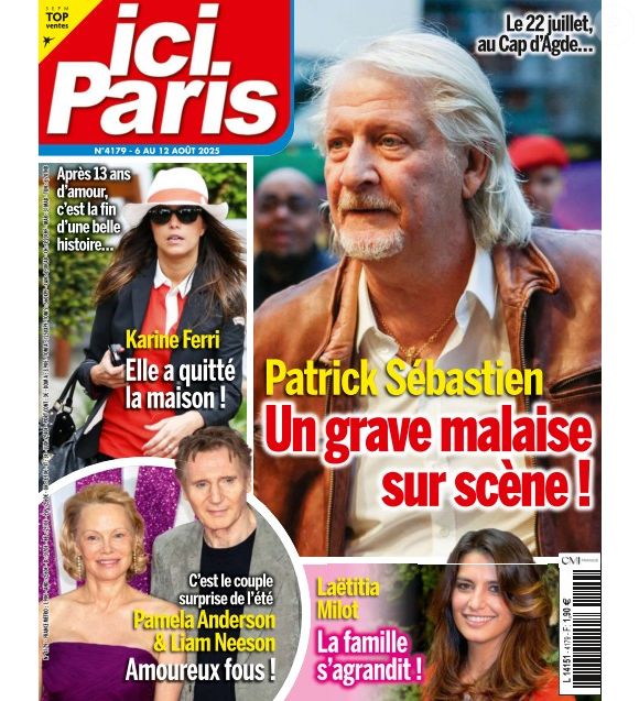 La Une du magazine "Ici Paris" du mercredi 6 août 2025