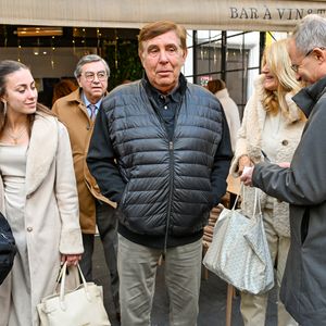 Jean-Pierre Foucault et sa compagne Evelyn Jarre aux obsèques d'Evelyne Leclercq dans la cathédrale Sainte-Réparate de Nice, France, le 13 janvier 2026. © Bruno Bebert/Bestimage