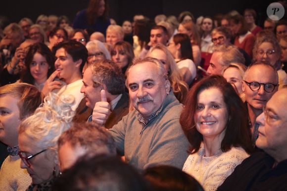 Exclusif - Antoine Duléry et sa femme Pascale Pouzadoux - Célébrités au concert de Dany Brillant à l'Olympia à Paris le 15 février 2026. Après 3 ans d'absence en live Dany est à nouveau sur scène pour un show " BEST OF TOUR " de ses plus grands titres ! En passant du jazz de Saint-Germain, à la dolce vita de Rome sans oublier Cuba et sa salsa entêtante ! Un show explosif et unique a ne pas rater. Après son passage à la salle Pleyel à Paris (Complet), il était de nouveau en concert à Paris, le dimanche 15 février à l'Olympia (Complet). Actuellement en tournée en France. © Jack Tribeca/Bestimage