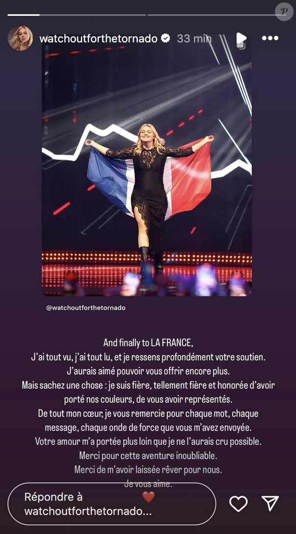 Louane a réagi à sa 7e place au concours de l'Eurovision