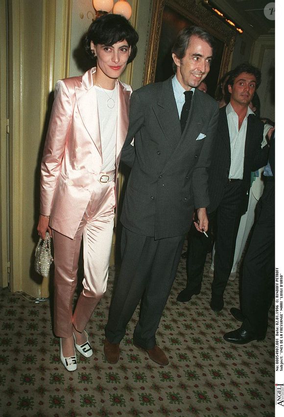 Inès de la Fressange mari Luigi d’Urso Bal du jeudi Plein pied. BERTRAND RINDOFF PETROFF / BESTIMAGE