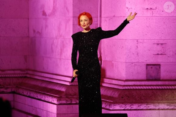 Exclusif - Natasha St-Pier - Emission "Le concert pour la paix" sur les Champs-Elysées à Paris, retransmis en direct sur France 2, le 8 mai 2025. © Christophe Clovis - Pierre Perusseau / Bestimage