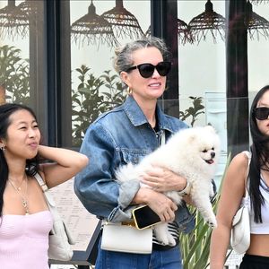 Exclusif - Laeticia Hallyday et ses filles Jade et Joy arrivent à Marseillan pour déjeuner avec Elyette Boudou "Mamie Rock", le 2 juillet 2024.  

Photo : Agence / Bestimage