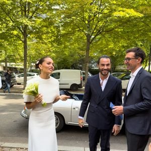 Arrivées au mariage civil de Thylane Blondeau et Benjamin Attal à la mairie du 16ème arrondissement de Paris le 29 juin 2026