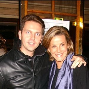 © Serge Arnal/ABACA. Paris-France, 17/10/2002. Thomas Hugues & Laurence Ferrari lors de la premiere de la piece Le Limier d'uneadaptation de Jacques Collard et mise en scene par Didier Long avec Patrick Bruel & Jacques Weber au Theatre de la Madeleine.v