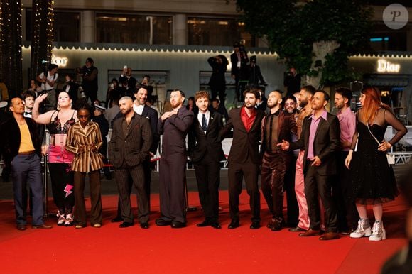 Marco Nguyen, Nicolas Athané, Alex Ramires, Jérémy Gillet, Shirley Souagnon, François Sagat, Brice Chevillard, Simon Balteaux - Montée des marches du film "Jim Queen" lors du 79ème Festival International du Film de Cannes le 18 mai 2026.

© Moreau / Jacovides / Bestimage