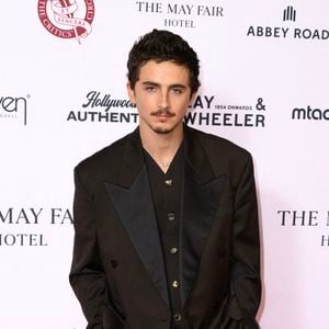 Timothée Chalamet lors de la 46ème cérémonie des London Critics' Circle Film Awards, May Fair Hotel. Crédit : Doug Peters/EMPICS. PA Photos/ABACA