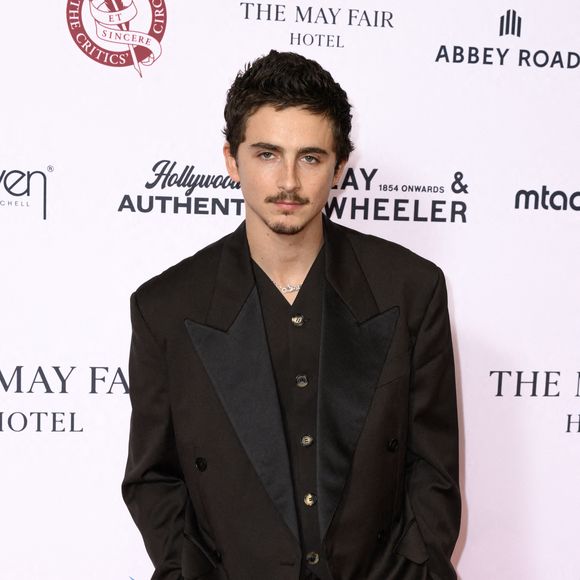 Timothée Chalamet lors de la 46ème cérémonie des London Critics' Circle Film Awards, May Fair Hotel. Crédit : Doug Peters/EMPICS. PA Photos/ABACA