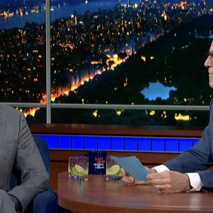 Le prince Harry donne une interview sur le plateau de Stephen Colbert à propos de la vie après la mort. Photo par JLPPA / Bestimage