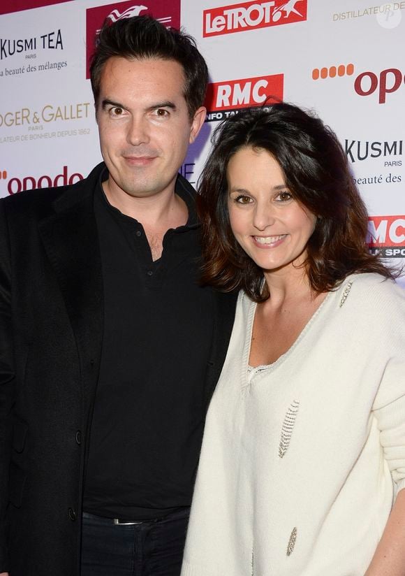 Faustine Bollaert et son mari Maxime Chattam - Soirée de lancement J-68 de la 95ème édition du Prix d'Amérique Opodo à l'Hippodrome de Paris-Vincennes, le 24 novembre 2015. © Guirec Coadic/Bestimage