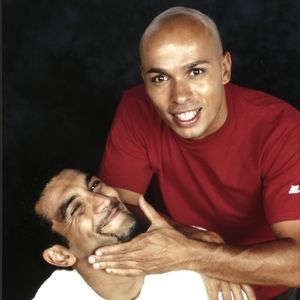 Portrait du duo Eric et Ramzy (Eric Judor, Ramzy Bedia)  le 7 juin 1999.
© Cédric Perrin / Bestimage