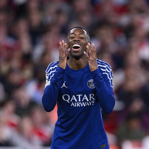 Ousmane Dembélé - Match de demi-finale aller de la Ligue Des Champions 2024-2025 (LDC) "Arsenal - PSG (Paris Saint-Germain) (0-1)" à l'Emirates Stadium de Londres. (Photo by Richard Callis/Sports Press Photo/ PsnewZ / Bestimage)