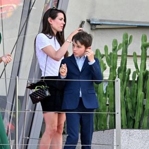 Charlotte Casiraghi Rassam et Raphael Elmaleh lors du Grand Prix de Formule 1 (F1) de Monaco, le 26 mai 2024. © Bruno Bebert/Bestimage