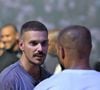 Dans ce domaine, il a pu bénéficier des conseils de Tony Parker.
Matt Pokora (M. Pokora) au match de préparation aux Jeux Olympiques Paris 2024 entre la France à la Serbie (67-79) à Decines-Charpieu, France, le 12 juillet 2024. © Frédéric Chambert/Panoramic/Bestimage