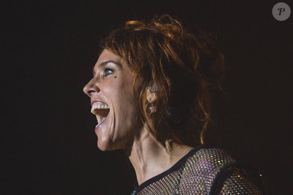 La chanteuse française Zaz en concert au Espaço Unimed à São Paulo, Brésil, le 14 avril 2023, pour sa tournée "Organique Tour" qui fait la promotion de son cinquième album de sa carrière et enregistré pendant la pandémie du COVID-19 (coronavirus). © Imago/Panoramic/Bestimage