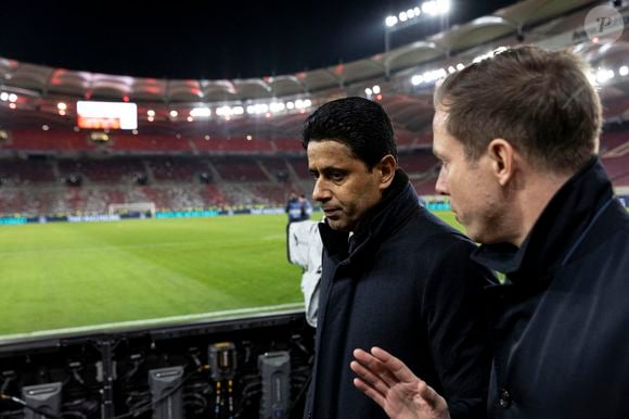 Nasser Al-Khelaïfi lors du match de la phase MD8 de l'UEFA Champions League 2024/25 entre le VfB Sttutgart et le Paris Saint Germain (PSG) à la Mercedes-Benz Arena le 29 janvier 2025 à Sttutgart, en Allemagne.  
Elyxandro Cegarra / PsnewZ / Bestimage
