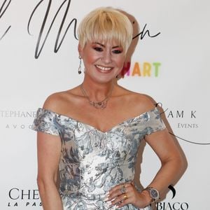 Katrina Patchett (robe Christophe Guillarmé) - Soirée de vernissage de l'exposition de l'artiste David Marin (Fishart) organisée par K.Patchett et B.Zaïbat à Paris. Le 11 mai 2023.
© Christophe Clovis / Bestimage