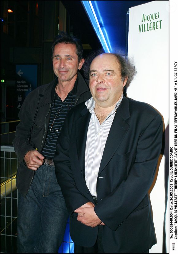 Jacques Villeret et Thierry Lhermitte en 2003 à Paris. © Bestimage