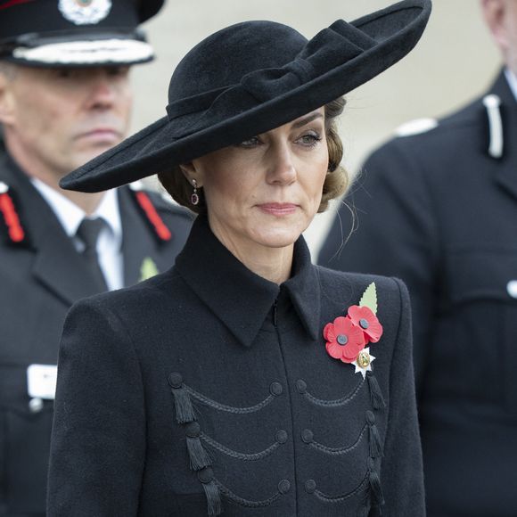 Kate Middleton, princesse de Galles, lors de la cérémonie du souvenir organisée par la Royal British Legion au National Memorial Arboretum dans le Staffordshire le 11 novembre 2025. Photo par GOFF  / BESTIMAGE