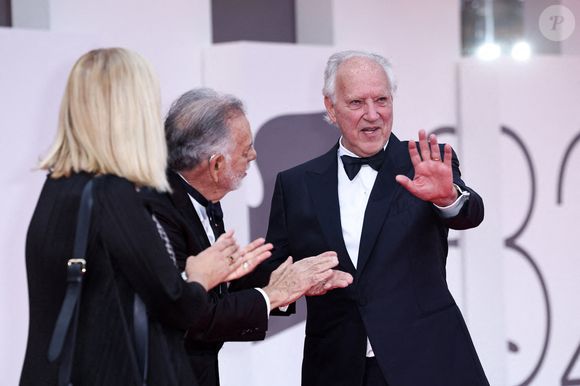 Werner Herzog (R) et le réalisateur américain Francis Ford Coppola sur le tapis rouge de la cérémonie d'ouverture de la 82e Mostra de Venise à Venise, Italie, le 27 août 2025. Photo by Xinhua/ABACAPRESS.COM/Li Jing)