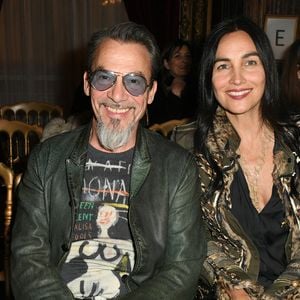 Florent Pagny et son épouse Azucena Camano assistent au défilé Rani Zakhem Haute Couture printemps-été 2018 dans le cadre de la Fashion Week de Paris, le 22 janvier 2018 à Paris, en France. Photo de Laurent Zabulon/ABACAPRESS.COM
