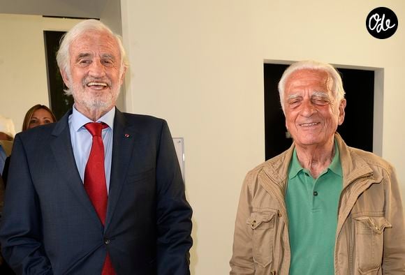 Jean-Paul Belmondo et son frère Alain Belmondo - Soirée du cinquième anniversaire du musée Paul Belmondo à Boulogne-Billancourt le 13 avril 2015. © COADIC GUIREC / BESTIMAGE