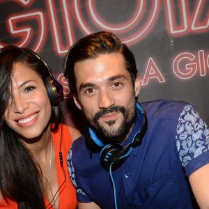 Florent Mothe et Zaho - Florent Mothe et Zaho aux platines du restaurant La Gioia lors de la soirée "Les musiques de la Gioia" à Paris, le 27 mai 2015. Photo par RACHID BELLAK / BESTIMAGE