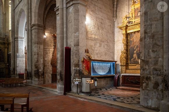 Vue intérieure de la basilique Sainte-Marie-Madeleine, troisième tombeau de la chrétienté contenant les reliques de Marie-Madeleine, apôtre du Christ à Saint-Maximin-la-Sainte-Baume, France le 02 février 2025. Photo par Laurent Coust/ABACAPRESS.COM