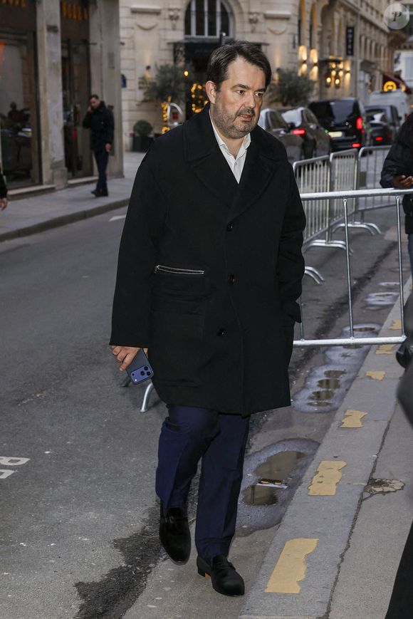 Jean-François Piège et sa femme Elodie - Victoria Beckham, accompagnée de sa famille, arrive au ministère de la Culture pour être élevée au rang de Chevalier des Arts et des Lettres à Paris, France, le 26 janvier 2026. © Cyril Moreau/Bestimage