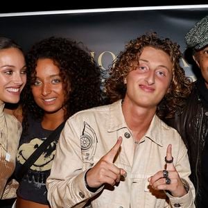 Exclusif - Jenaye, Eleejah, Joalukas Noah, son père Yannick Noah lors de la soirée d'anniversaire de Joalukas Noah, fils de Yannick Noah et Isabelle Camus, pour ses 18 ans à Paris le 10 juin 2022.

© Cyril Moreau / Bestimage