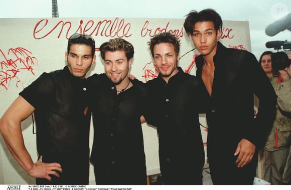 Marlon, Chris, Mika et Gérald du groupe G-Squad à Paris.  © COADIC GUIREC / BESTIMAGE