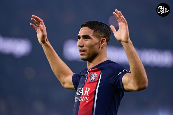 Achraf Hakimi ( 2 - PSG ) - Match de football Ligue 1 Uber Eats opposant le PSG à l'OM (4-0) au Parc des Princes à Paris, le 24 septembre 2023. Federico Pestellini / Panoramic / Bestimage