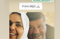en republiant sa photo, et en ajoutant des prières.

Nawel Debbouze a republié un post de sa belle-soeur Mélissa Theuriau