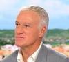 Une annonce qui a fait l'effet d'une bombe 
Au JT de 13H de TF1, Didier Deschamps annonce qu’il quittera l'équipe de France en 2026 après la coupe du monde aux États-Unis. Il était accompagné au JT de B.Macron à l'occasion du lancement de la campagne 2025 des Pièces Jaunes.
Paris le 8 janvier 2025.
© Capture TV TF1 via Bestimage