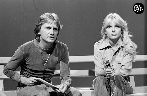 Archives - En France, à Paris, Claude François et France Gall sur un plateau de télévision le 13 septembre 1974. © Bernard LEGUAY via Bestimage