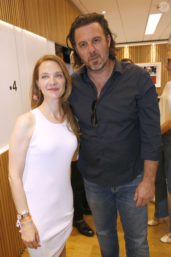 Exclusif - Odile Vuillemin et Lannick Gautry - Soirée des comédiens de séries de France Télévision lors des Internationaux de France de Tennis de Roland Garros 2024 - Jour 10 à Paris. Le 4 Juin 2024. © Bertrand Rindoff Petroff / Bestimage