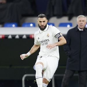 Karim Benzema du Real Madrid lors du match de football de la Liga opposant le Real Madrid et le Real Soceiedad au stade l'Estadio Santiago Bernabeu à Madrid, Espagne, le 29 janvier 2023. Le match s'est terminé sur un match nul 0-0. Ruben Albarran/Zuma Press/Bestimage