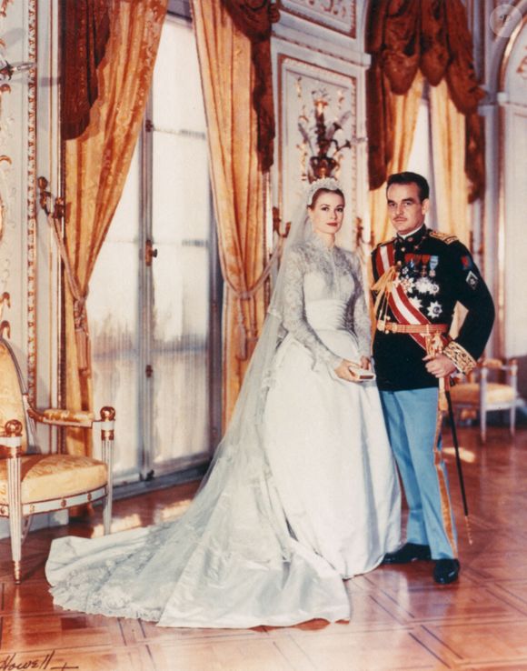Portrait de Grace Kelly et du prince Rainier de Monaco. Photo par Alamy/ABACAPRESS.COM