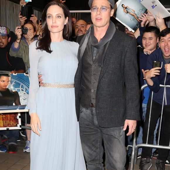Angelina Jolie et Brad Pitt à la première du film 'By The Sea' réalisé par Angelina à New York, le 3 novembre 2015. Photo : FAMEFLYNET / BESTIMAGE