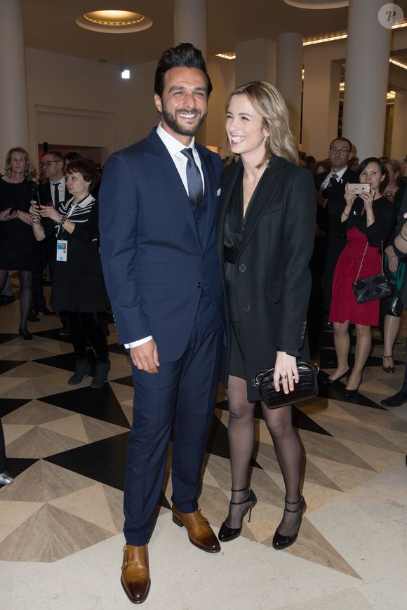 Maxim Nucci et sa compagne Isabelle Ithurburu (enceinte) - Arrivées lors de la 43ème cérémonie des Cesar à la salle Pleyel à Paris, le 2 mars 2018.
© Dominique Jacovides - Olivier Borde / Bestimage