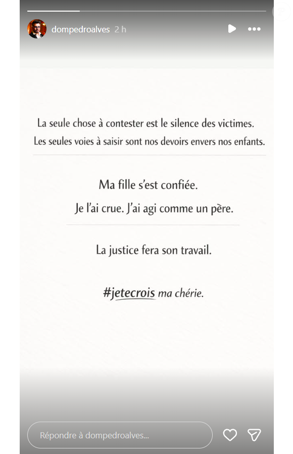 Publication Pedro Alvers sur Instagram le 13 février 2026