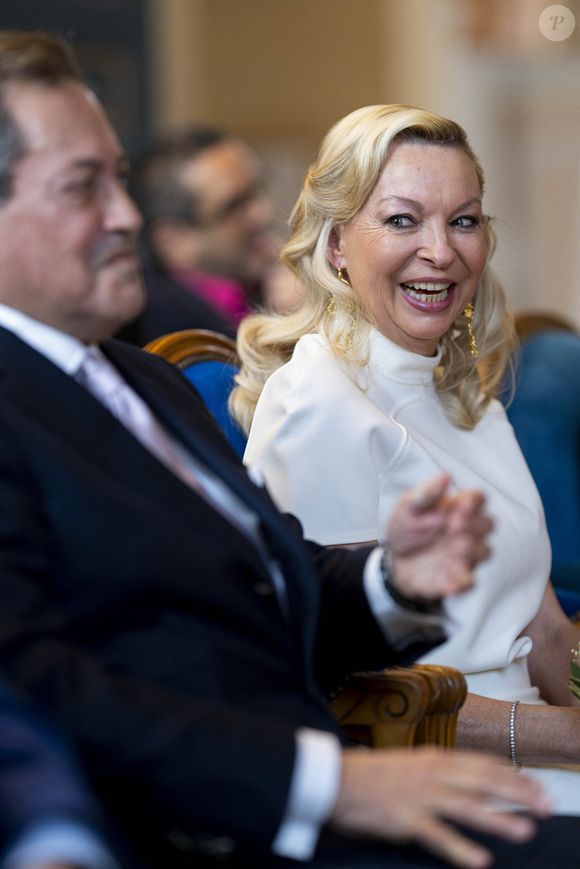Amélie Leperre-Dimeglio - Mariage civil de Georges Fenech et Amélie Leperre-Dimeglio à la mairie du 16ème arrondissement de Paris le 31 janvier 2026.

© Pierre Perusseau / Bestimage