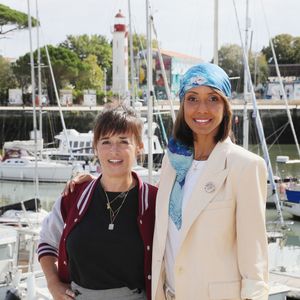 Sonia Rolland et Béatrice de La Boulaye - Photocall de la série "Tropiques Criminels" lors de la 24ème édition du Festival de la Fiction TV de La Rochelle, le 15 septembre 2022. 
© Patrick Bernard / Bestimage